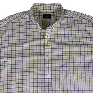 UNTUCKit Mens XXX Large Button Down‎ Shirt Yellow Blue Plaid Cotton